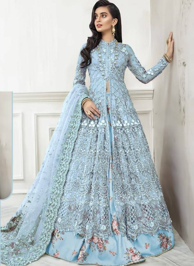 S-171 COLOURS Latest Designer Heavy Festive Wear Butterfly Net Heavy Work With Digital Print Pakistan Salawar Suit Collection